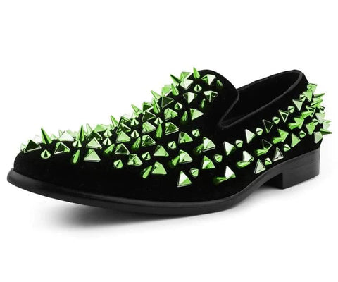 Men Fashion Dress Shoes-3280 Black Green