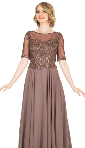 Champagne Italy Dress 5413-Light Brown