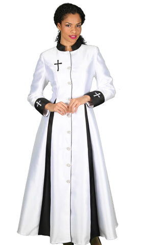 Diana Church Robe 8521C-White/Black