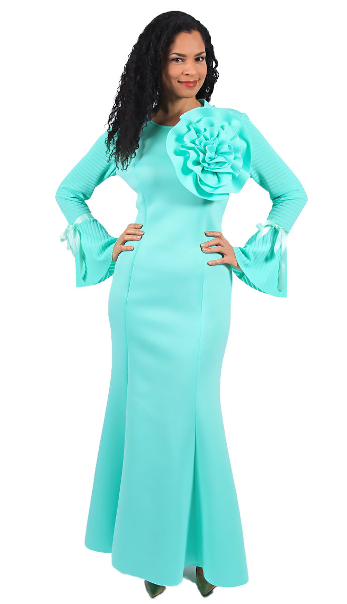Church Dress Diana Couture D1054-MINT Mint / 24