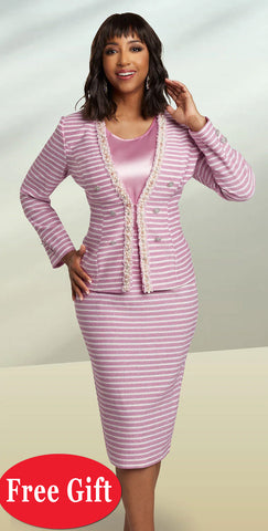 Donna Vinci Suit Knit Suit 13338C-Pink Nectar