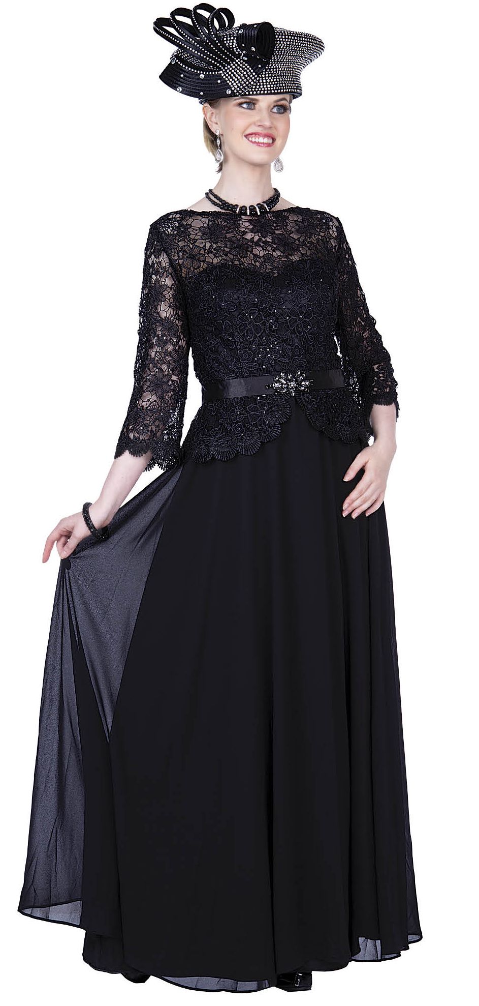 Designer Dress 5361C-Black | Church Suits For Less Designer Dress 5361C-Black | Church Suits For Less