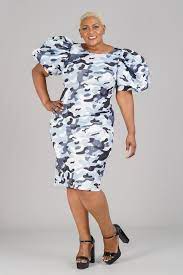 For Her Women Dress 8785-Grey Camo For Her Women Dress 8785-Grey Camo