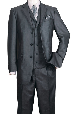 Fortino Landi Men Suit 5909V-Black