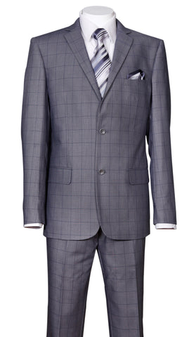 Fortino Landi Men Suit 570203-Grey - Church Suits For Less