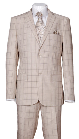 Fortino Landi Men Suit 570203-Khaki