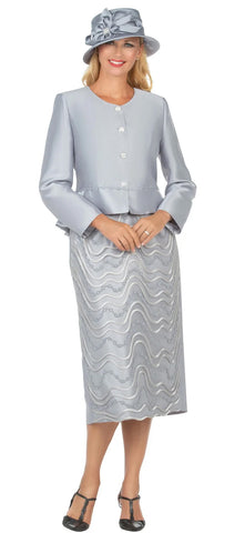 Giovanna Church Suit G1156-Silver