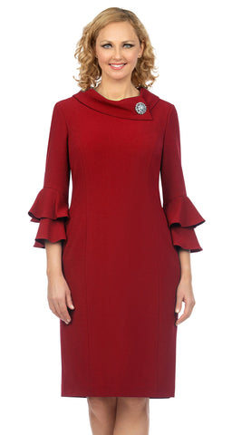Giovanna Dress D1518-Brick Red