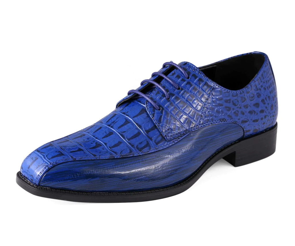 Men Dress Shoes MSD-Harvey Royal Blue - Church Suits For Less