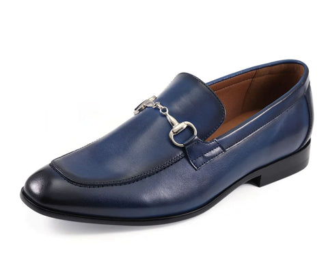 Men Dress Shoes-MARCO NAVY - Church Suits For Less
