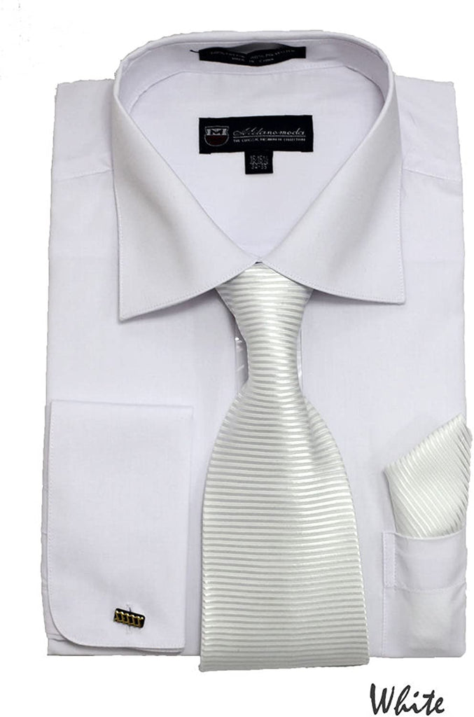 Men Dress Shirt SG-27-White - Church Suits For Less