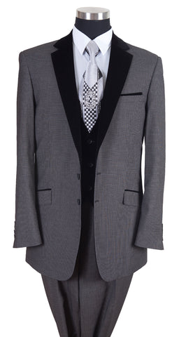 Milano Moda Men Suit 57024-Black
