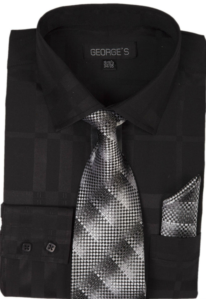 Milano Moda Men Shirt AH623-Black - Church Suits For Less