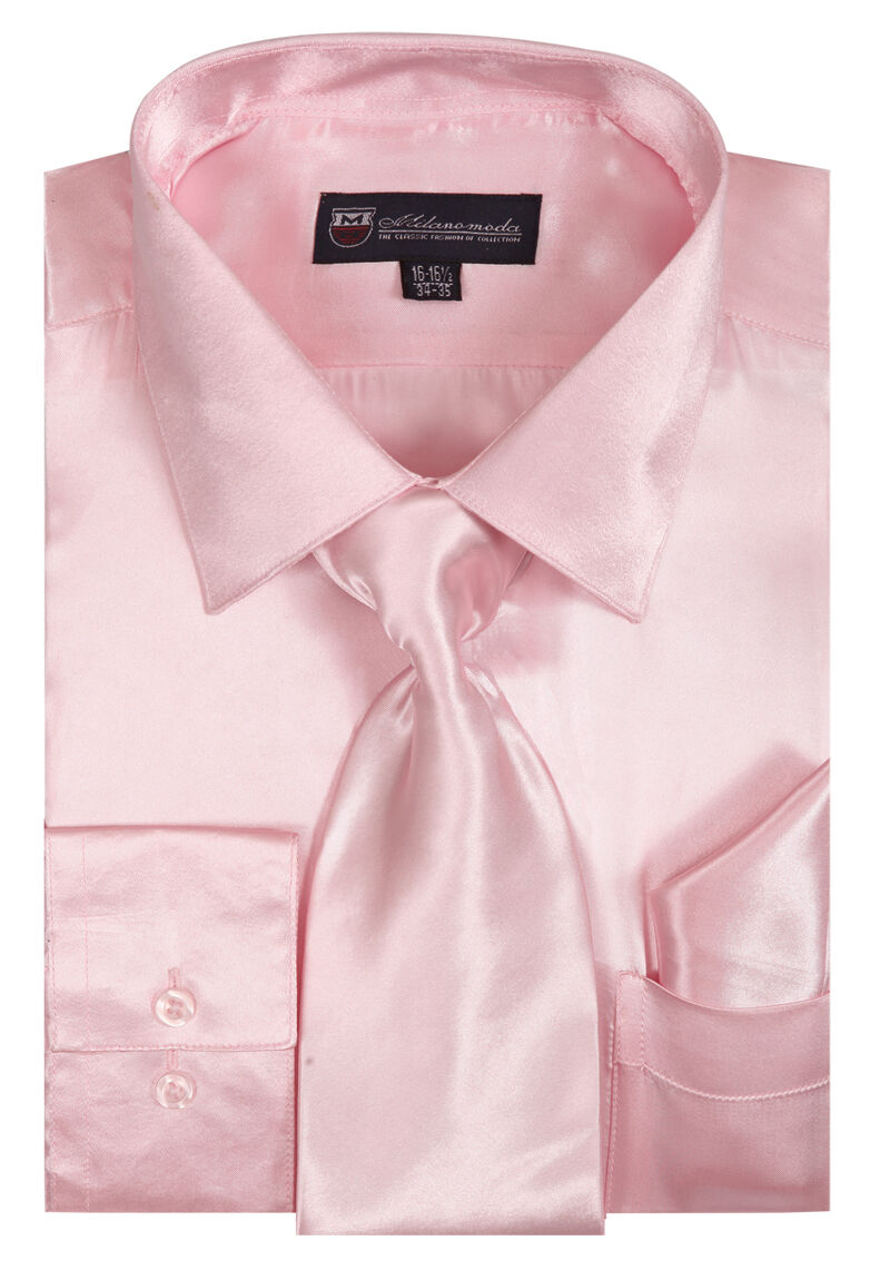 dusty pink mens dress shirt Ash & Erie Pink Wrinkle Resistant Dress Shirt for Short Men