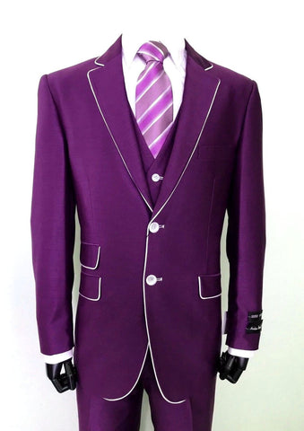 Milano Moda Men Suit 5702V1-Purple