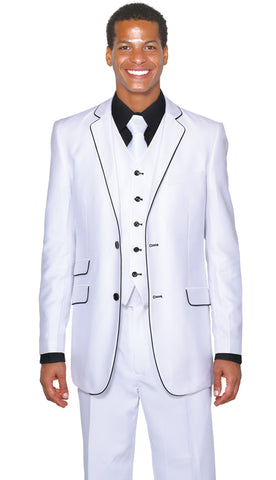 Milano Moda Men Suit 5702V1-White