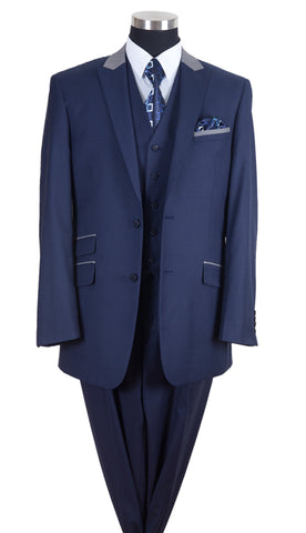 Milano Moda Men Suit-57023-Navy