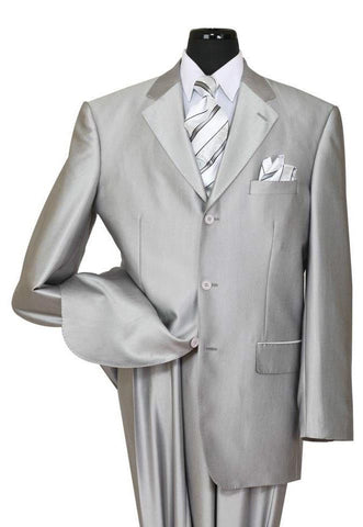 Milano Moda Men Suit 58025-Silver