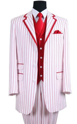 Milano Moda Suit 5908V-White/Red