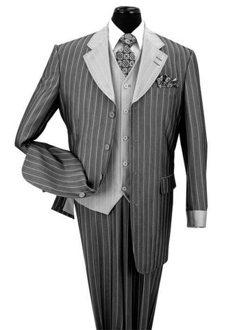 Milano Moda Suit 2911V-Soft Black