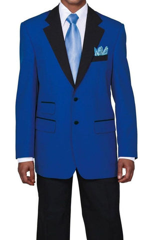 Milano Moda Suit 7022-Blue/Black