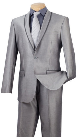 Vinci Men Suit SSH-1-Grey