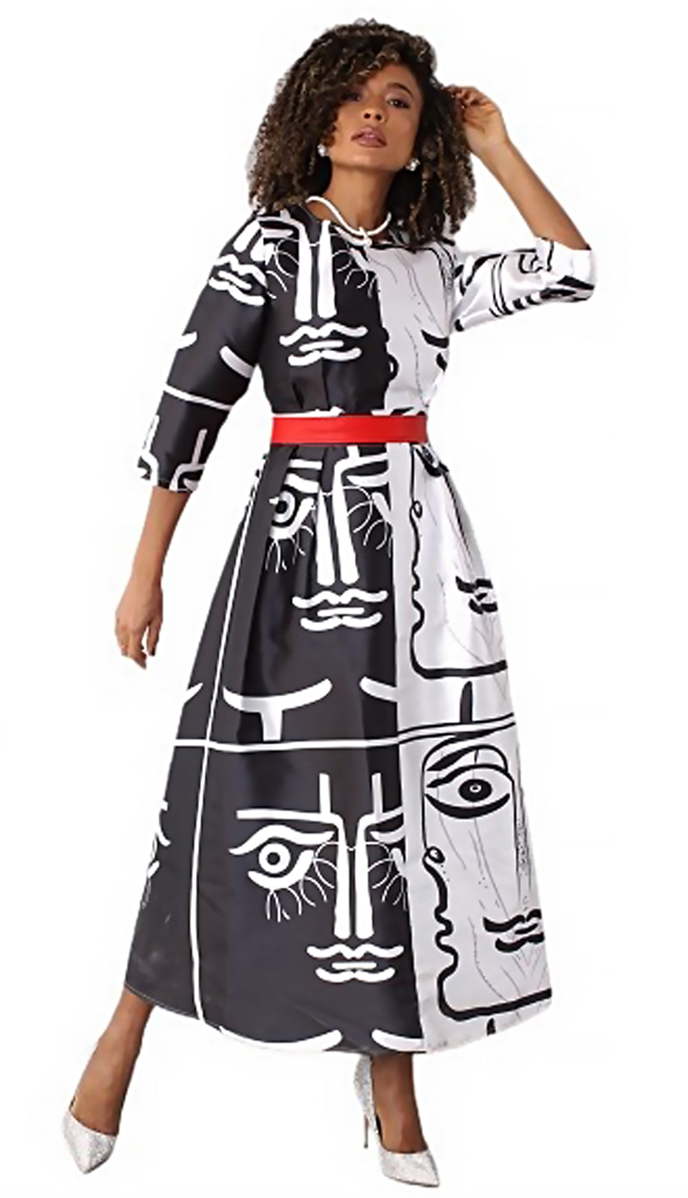 black and white swirl dress Serene Swirl Black & White Abstract Leaf Print A-Line Cami Maxi Dress