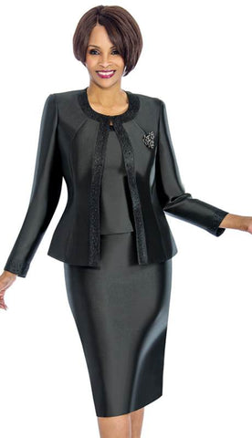 Terramina Suit 7637-Black - Church Suits For Less