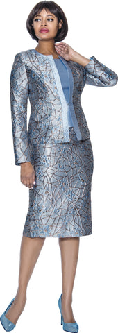 Terramina Church Suit 7028C-Blue - Church Suits For Less