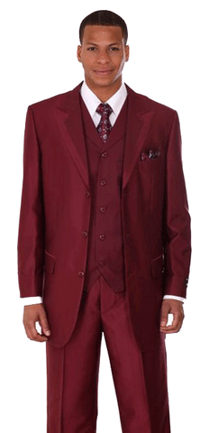 Milano Moda Men Suit 5907V-Burgundy