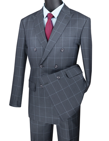 Vinci Men Suit MDW-1-Gray - Church Suits For Less