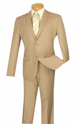 Vinci Men Suit US900-1-Beige