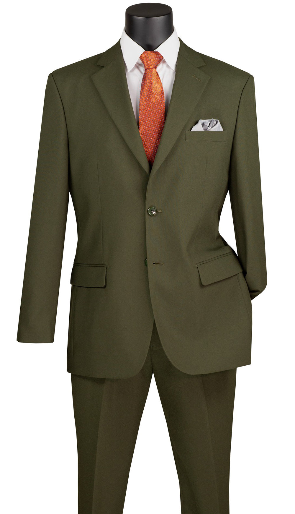 Classic Fit Men Suit 2PP-Olive Green, Olive Green / 54L | Church Suits For Less