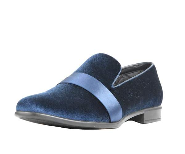 blue velvet dress shoes men Maurice Velvet Venetian Loafer Navy 10 C&E Men's Shoes