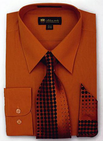 open lace back dress Solid Burnt Orange Shirt main image 1