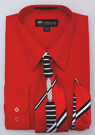 Men Dress Shirt SG-21-Red