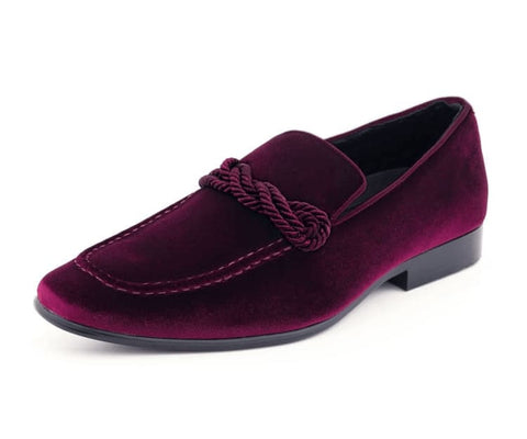 Men Dress Shoes-Esses Purple - Church Suits For Less
