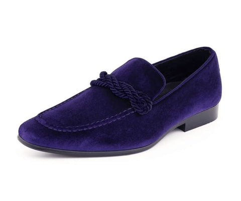 Men Dress Shoes-Esses Purple - Church Suits For Less