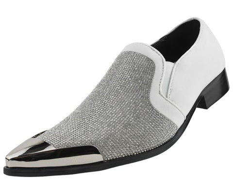 Men Dress Shoes-Dezzy White - Church Suits For Less