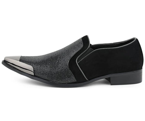 Men Dress Shoes-Dezzy Black - Church Suits For Less