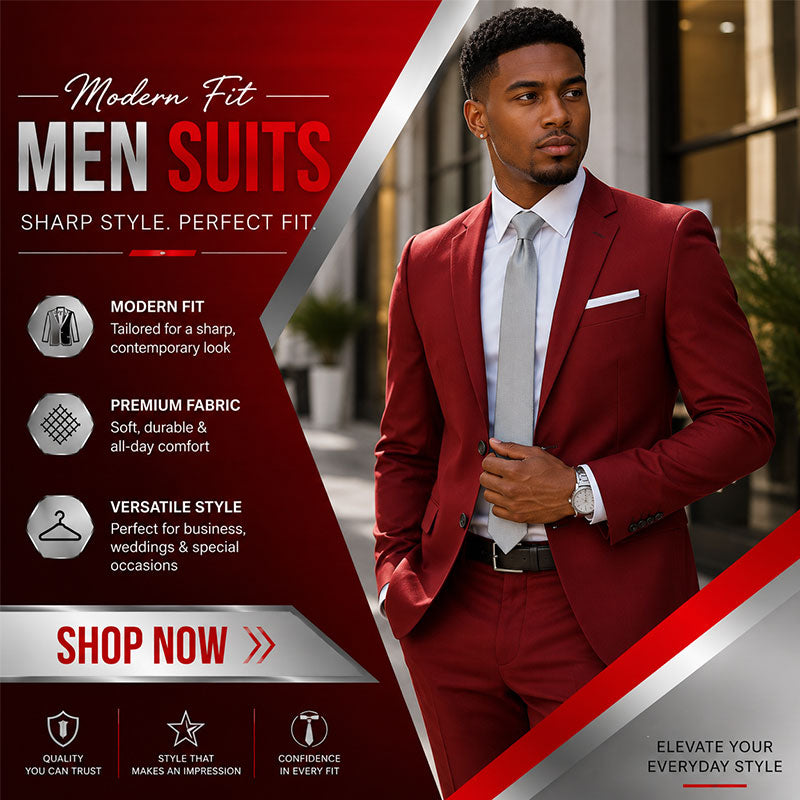 Vinci Modern Fit Men Suits