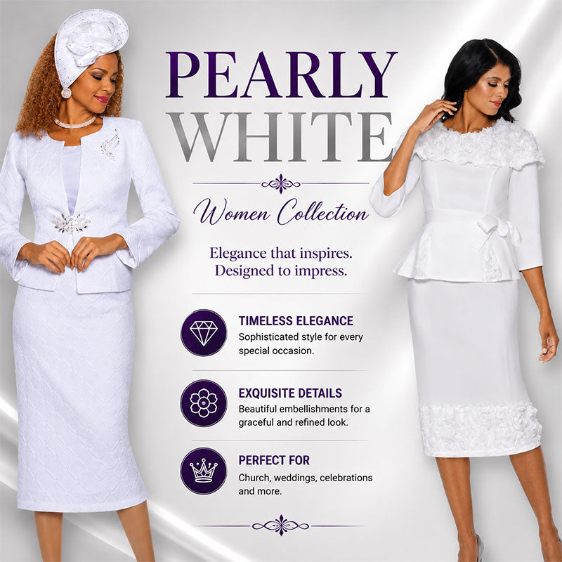 White church suits for women