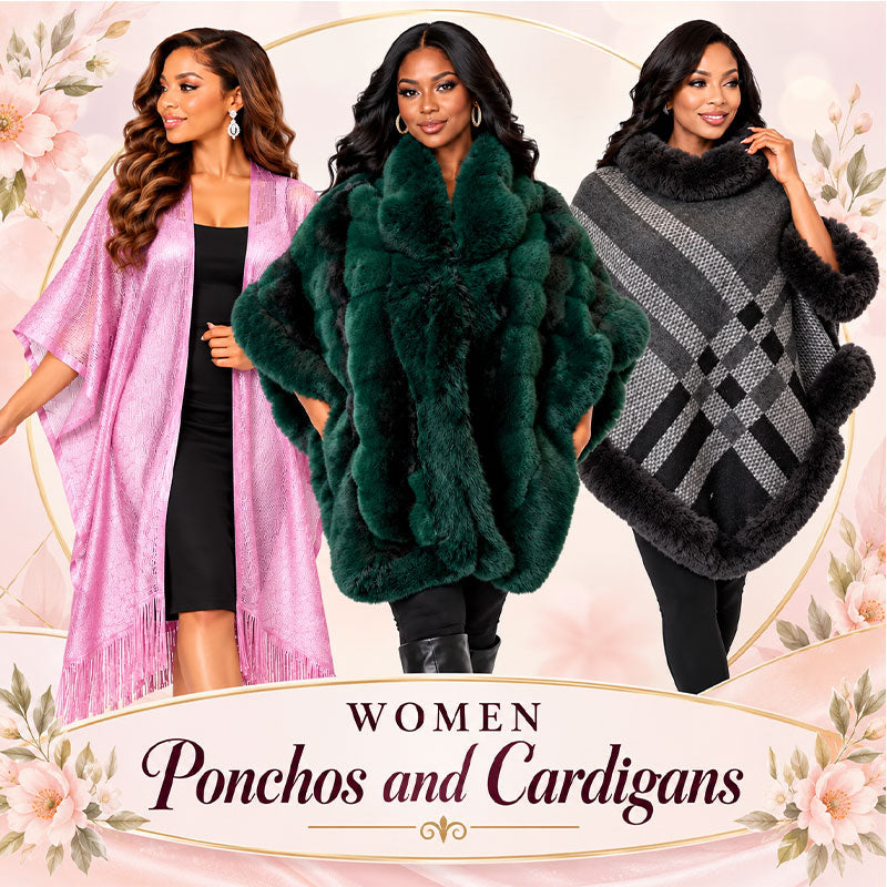 Women ponchos and cardigans