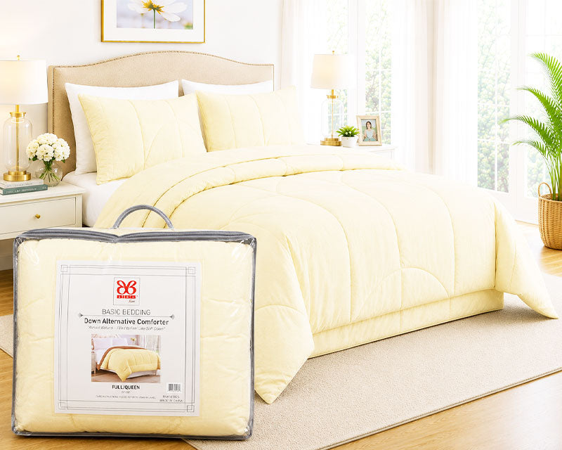 One Piece Beige Down Alternative Comforter