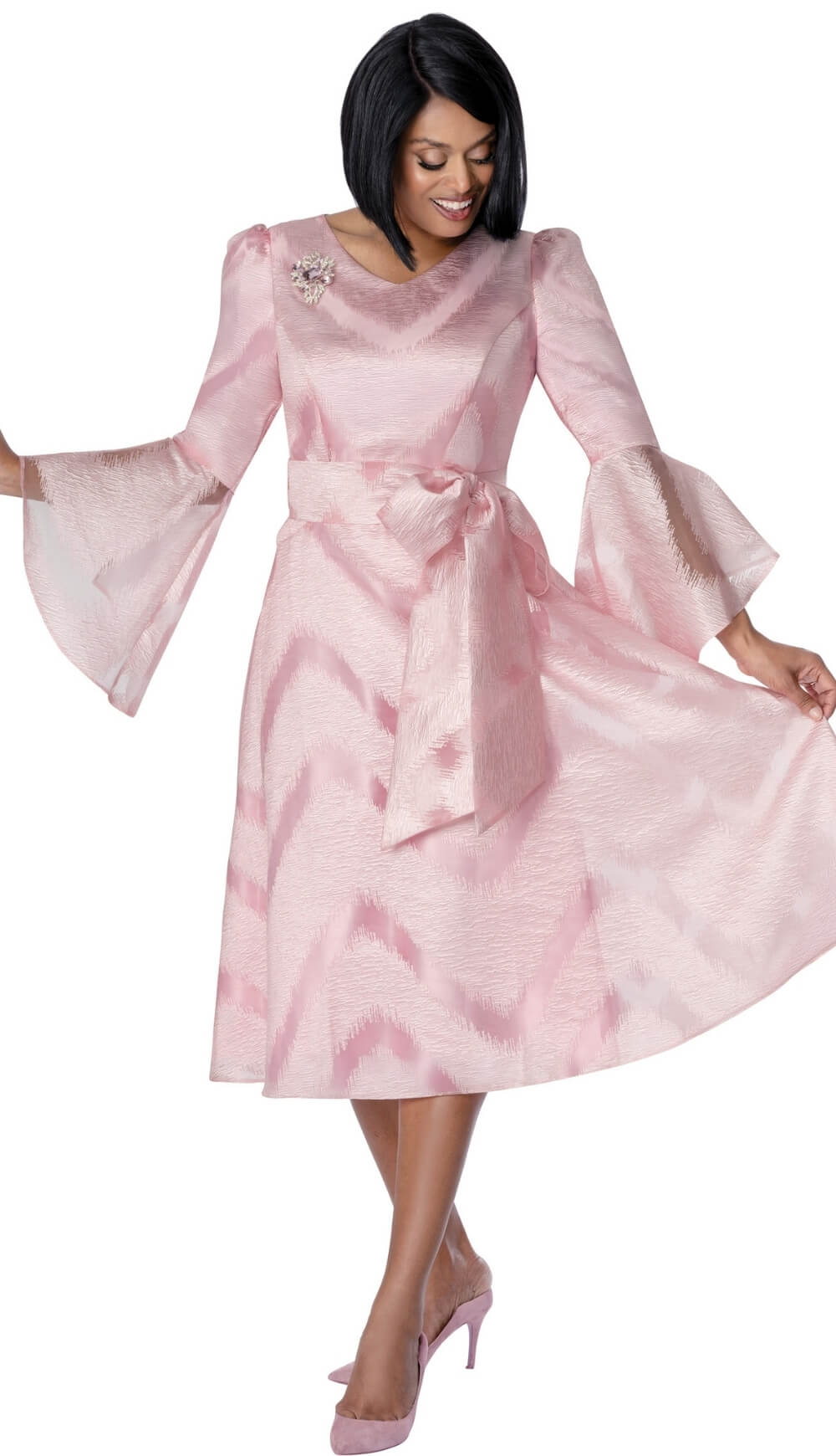 Women Church Dress 100831-Pink
