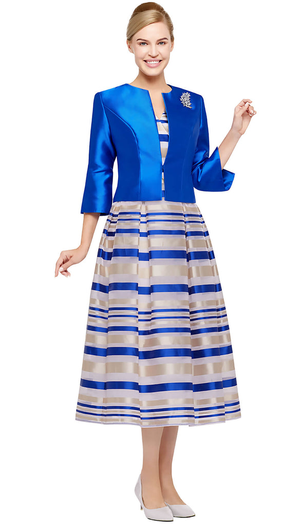 Nina Nichelle Church Dress 2989 - Royal - Church Suits For Less