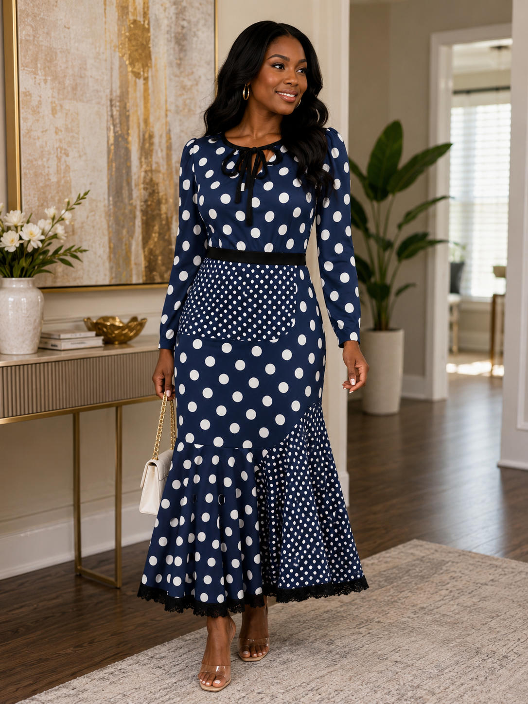 Love The Queen BY Donna Vinci 17460 Navy