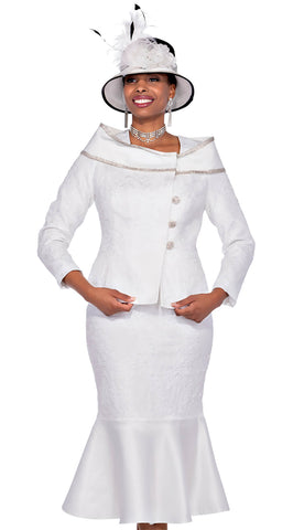 Aussie Austine Church Suit 5867C-Off-White - Church Suits For Less