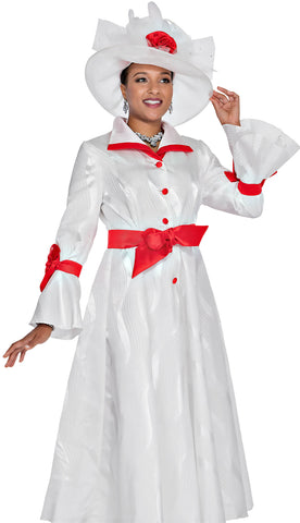 Aussie Austine Church  Dress 5877-White/Red