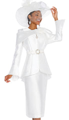 Aussie Austine Church Suit 5865C-White - Church Suits For Less